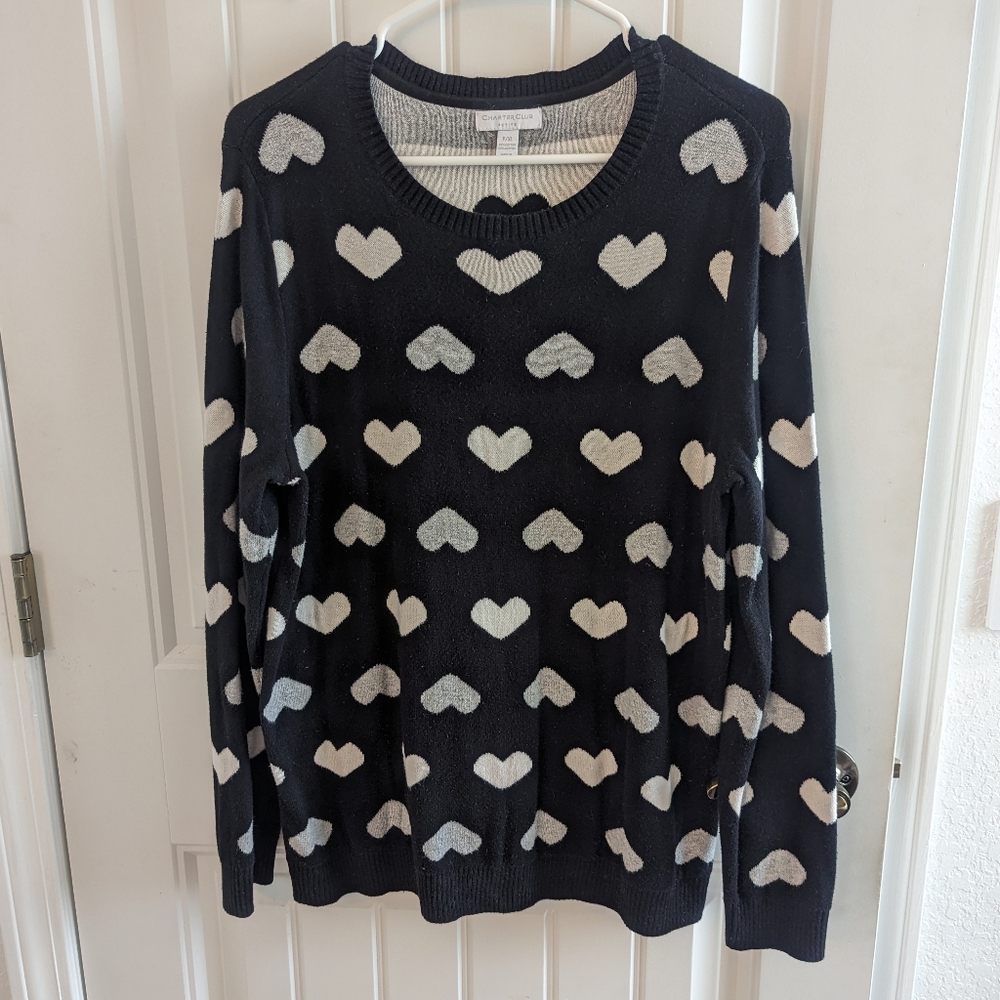 Heart Print Sweater
